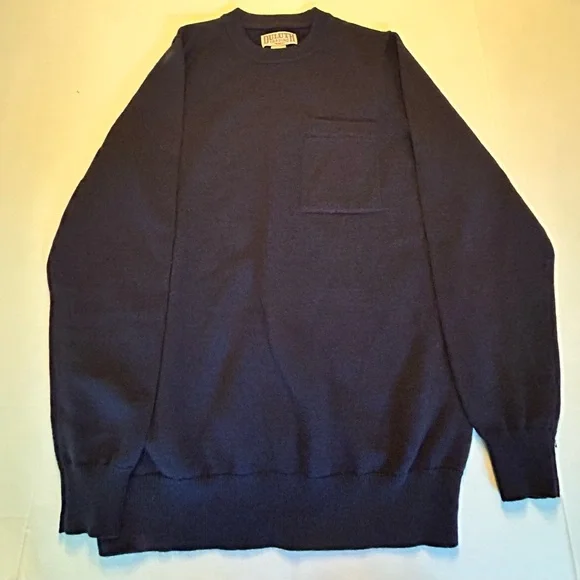 NWT $119 Duluth Trading Men's Torpedoman's Wool Crew Sweater Navy Blue Sz Medium